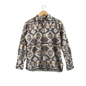 Woolrich XS South Western Aztec Button Down Shirt Chamois Keystone Festival Boho